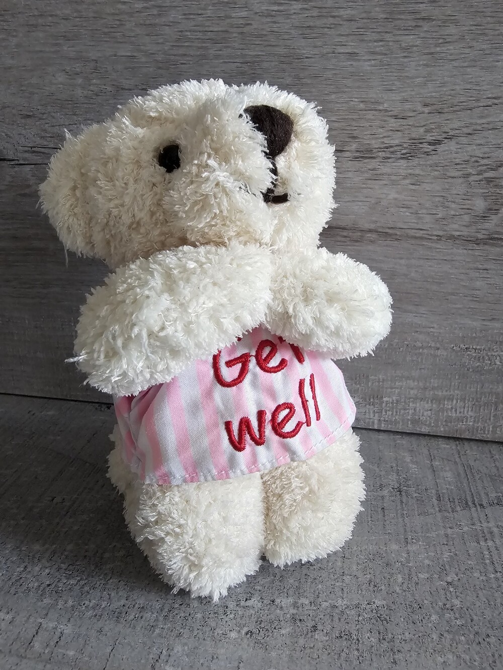 Praying On Knees Get Well Greeting Teddy Bear Plush Pink Pjs Hospital Surgery
